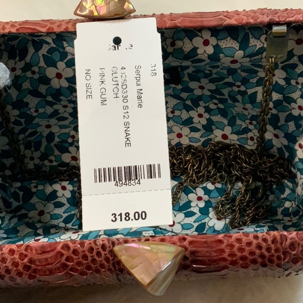 Serpui Marie Snake Clutch/ Crossbody (NWT)